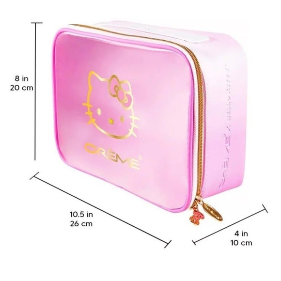 THE CREME SHOP x HELLO KITTY LARGE MAKEUP COSMETIC CASE NWT - Picture 4 of 5